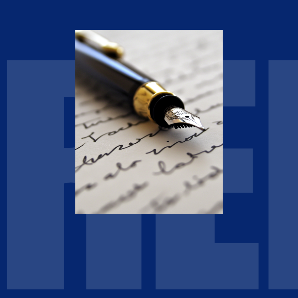Pen on the contract. Signed labor agreement